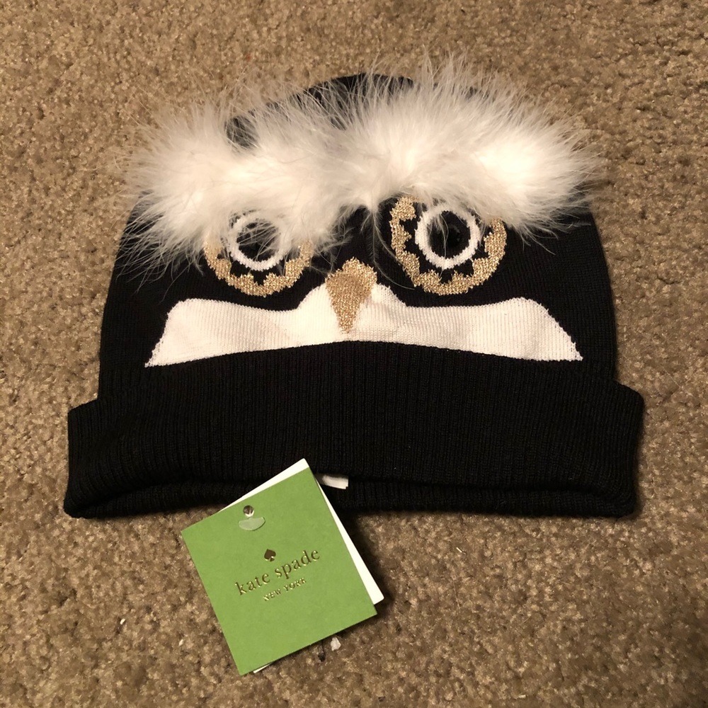 Kate Spade Who Me Owl Beanie